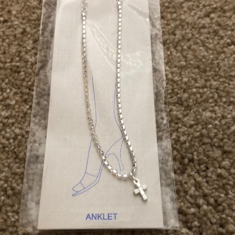 Anklet with tiny cross
